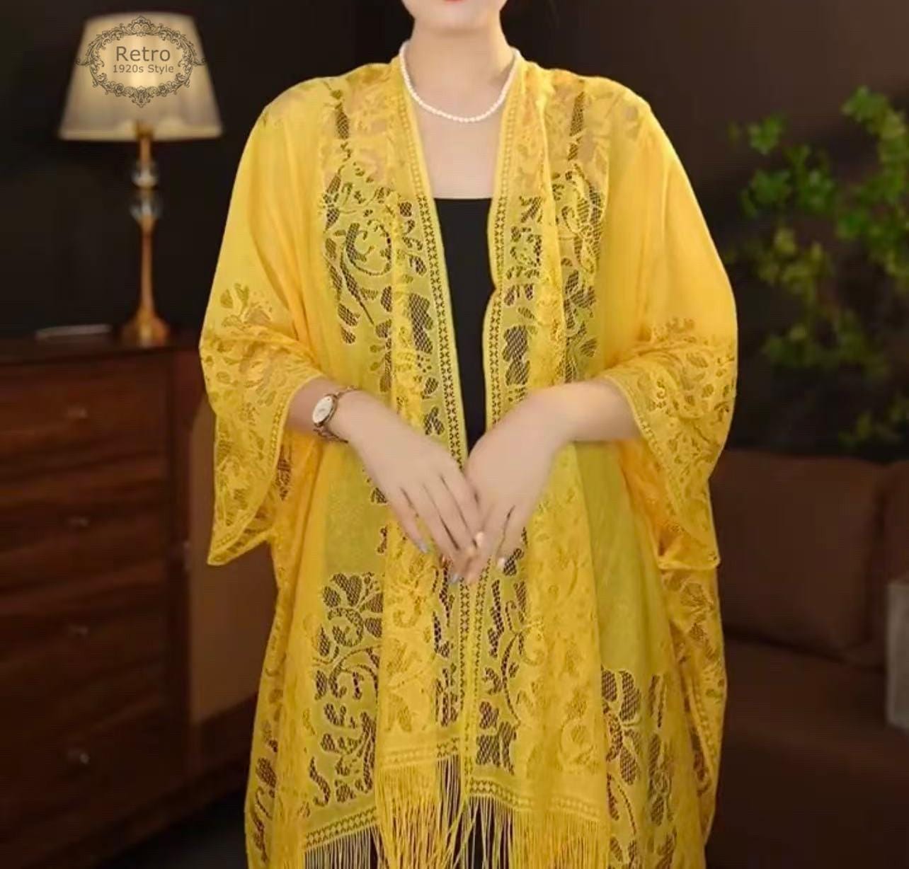 Châle Années 1920 Paillettes Et Perles - Cape Bolero Chic Pour Soirée Gatsby Et Mariage