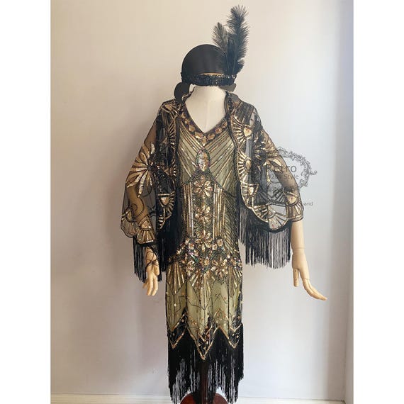 3PC S-4XL Roaring 1920s Women Gatsby Costume Flapper Dress Fringed