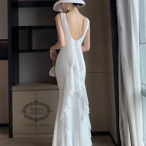 white beaded dress 1920s Beaded Pearl 1920s Wedding Gown | Niki