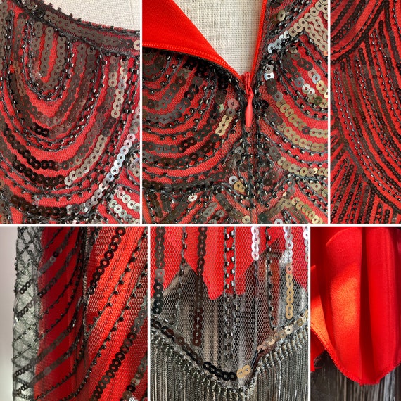 Gatsby Des Années 1920 Vintage à Sequins Superposés, Perles Festonnées, Clapet à Franges, Cape, Robe De Mariée, Haussement D'épaules De Mariée (1 Robe, 1 Châle, 1 Bandeau) - France
