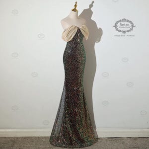 1920s Sequin Mermaid Gown: Gatsby Evening Prom Dress