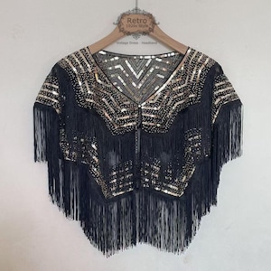 Paljettpärlad kappa: Art Deco-flapper-överdrag från 1920-talet