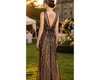 1920s Gatsby Sequin Mermaid Formal Gown, Emerald Evening Party Dress