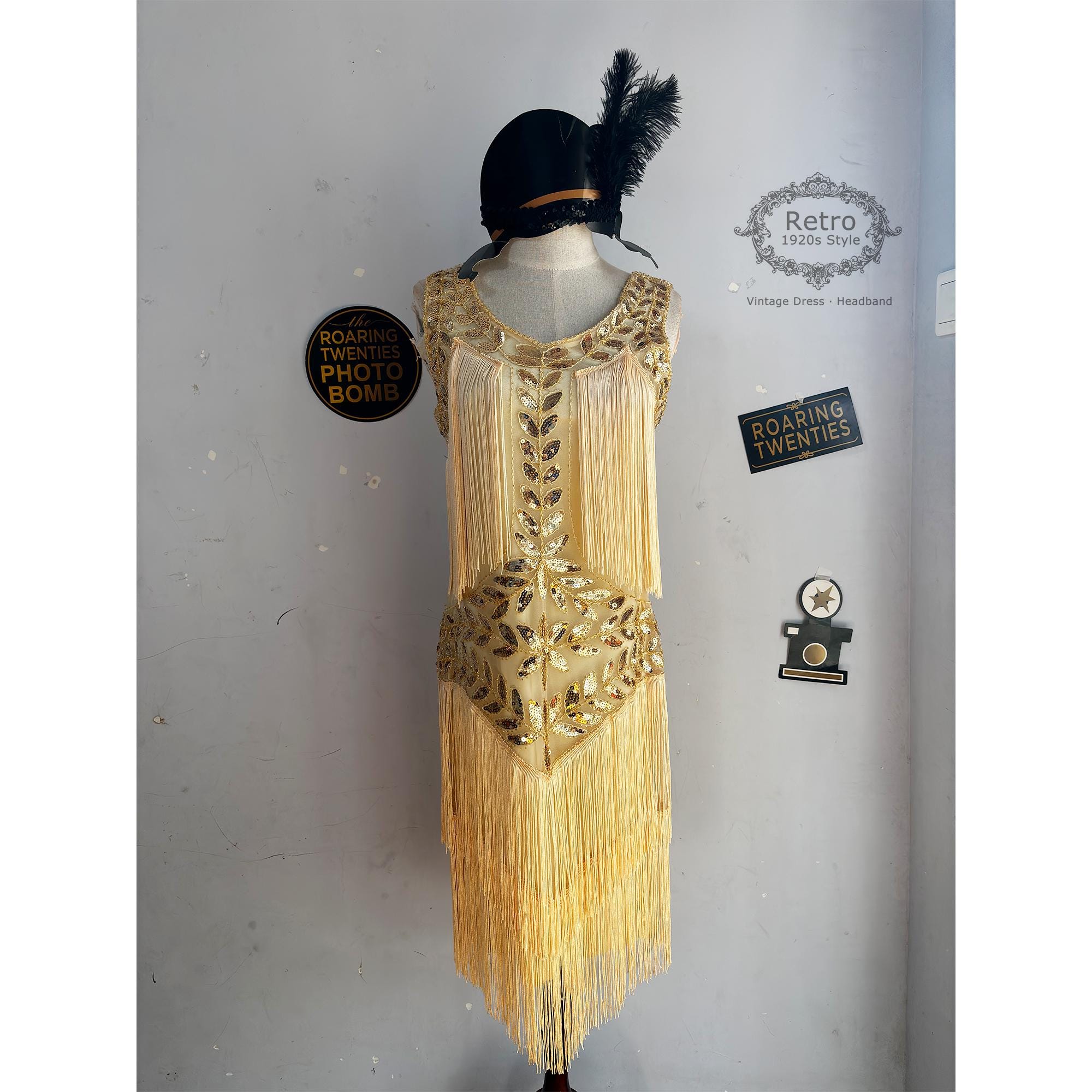 Sequin Beaded Flapper Dress, Art Deco Roaring 20s Costume - Etsy Sequin Beaded Flapper Dress, Art Deco Roaring 20s Costume - Etsy