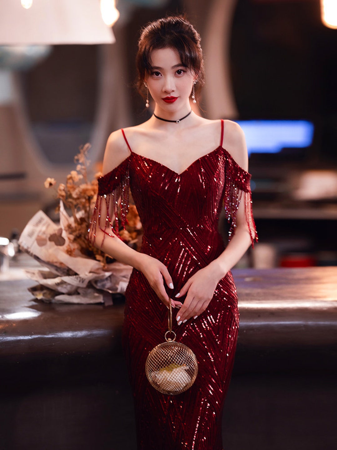 1920S Gatsby Wedding Formal Party Gowns Cocktail Dress Sequin