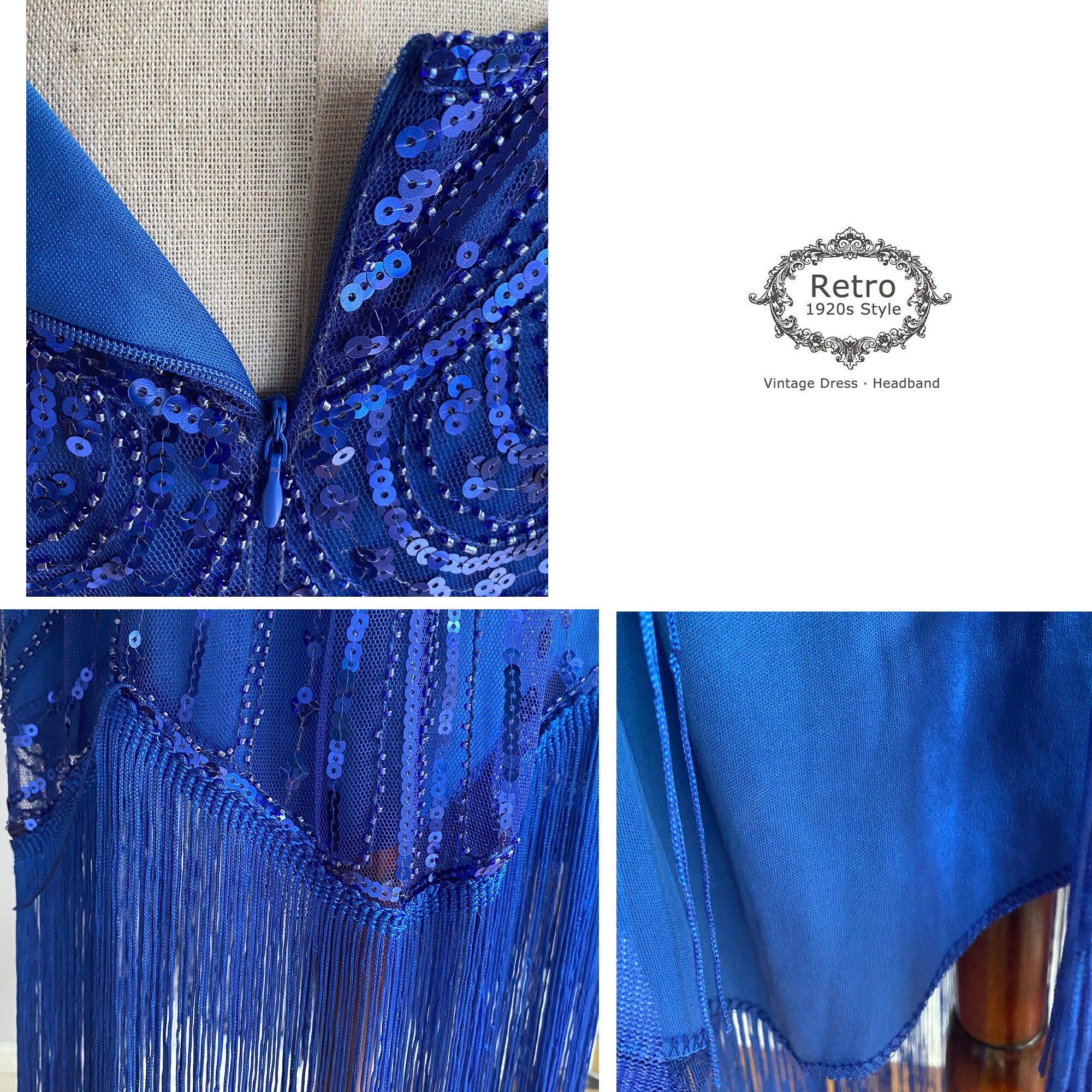 Blue flapper costume hot sale