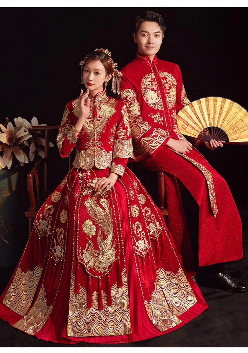 Elegant Traditional Chinese Wedding Dress Retro Phoenix - Etsy