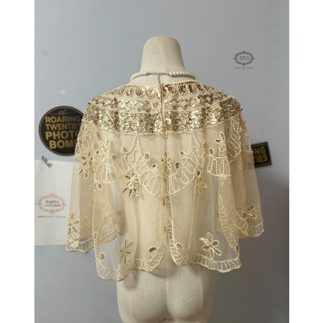 The Del Rio Art Deco Sequin Beaded Vintage 1930's Capelet