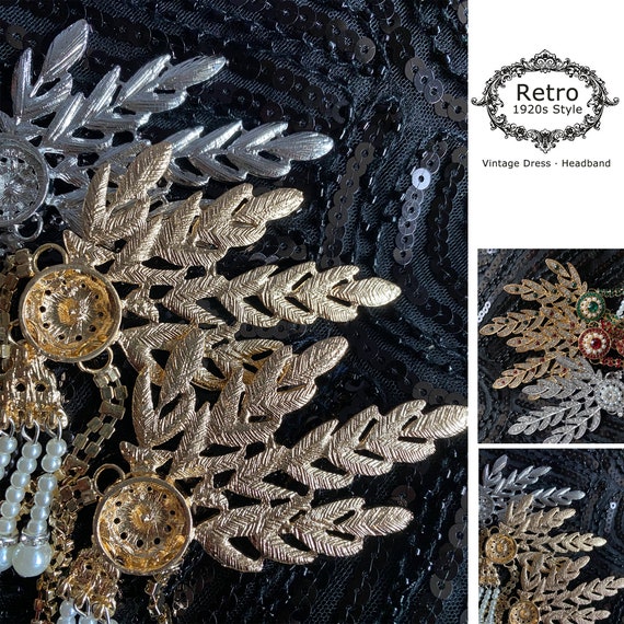 Utaly 1920er Jahre Flapper Accessoire Set – 6-teiliges Great Gatsby Kostümzubehör Mit Stirnband, Perlenkette & Handschuhen