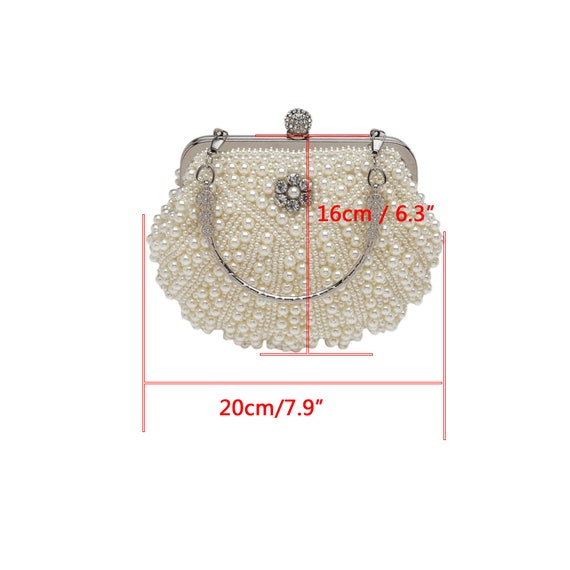 Borsa da sera di lusso con pochette da donna, in strass, con cristalli
