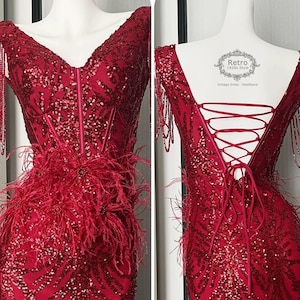 1920S Gatsby Wedding Formal Party Gowns Cocktail Dress Sequin Homecoming Party Dress,Mermaid Evening Prom Dress,Bridal  Dress,Guest Split