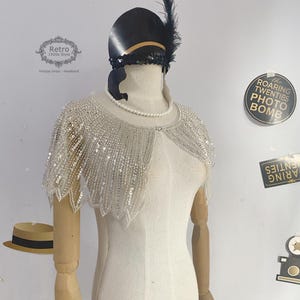 1920-talets paljettpärlkappa: Art Deco-flapper-överdrag