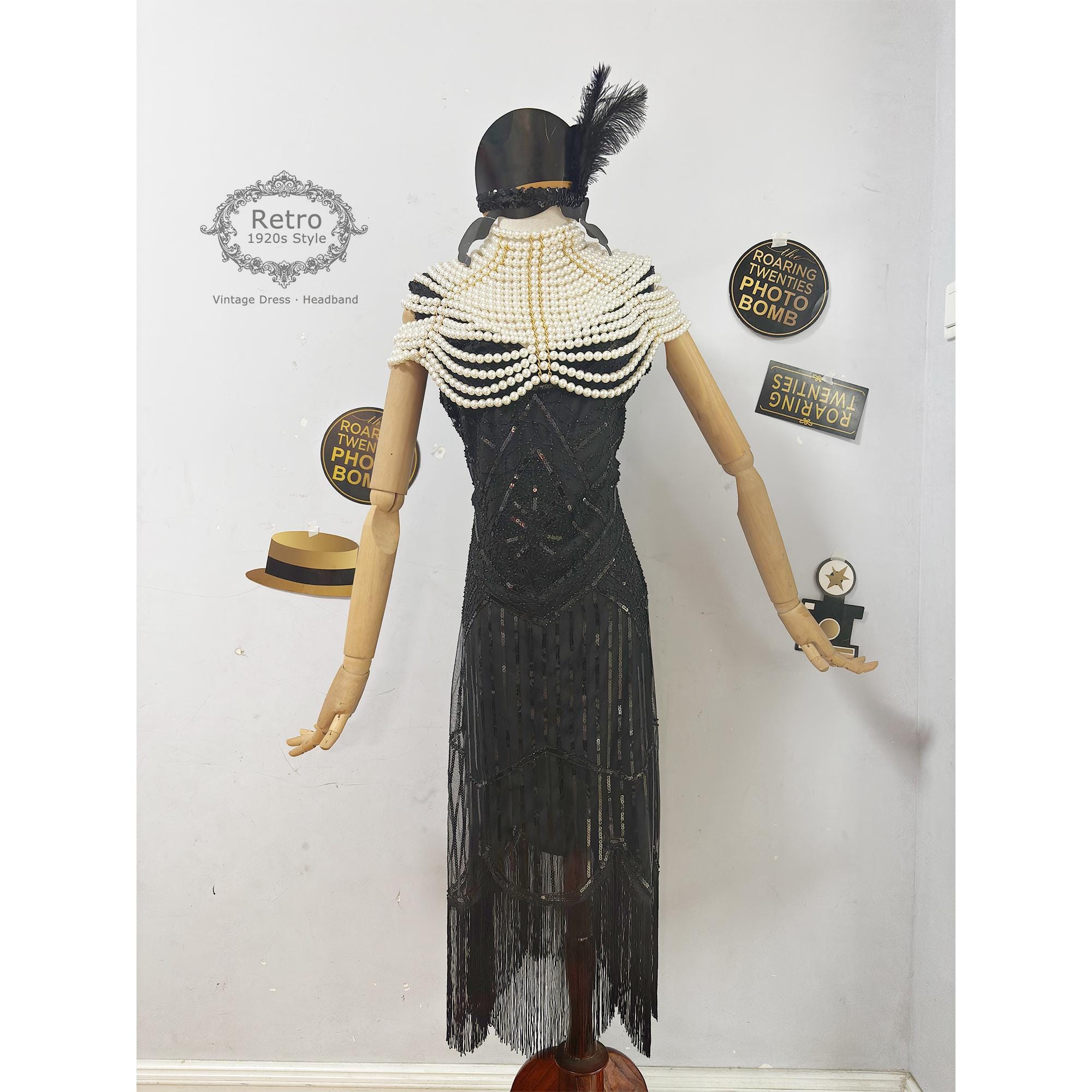 Collana Lunga In Perle Finte BABEYOND Gatsby Anni '20 - 124 E 150 Cm - Nodo Vintage Per Feste A Tema E Matrimoni - 3