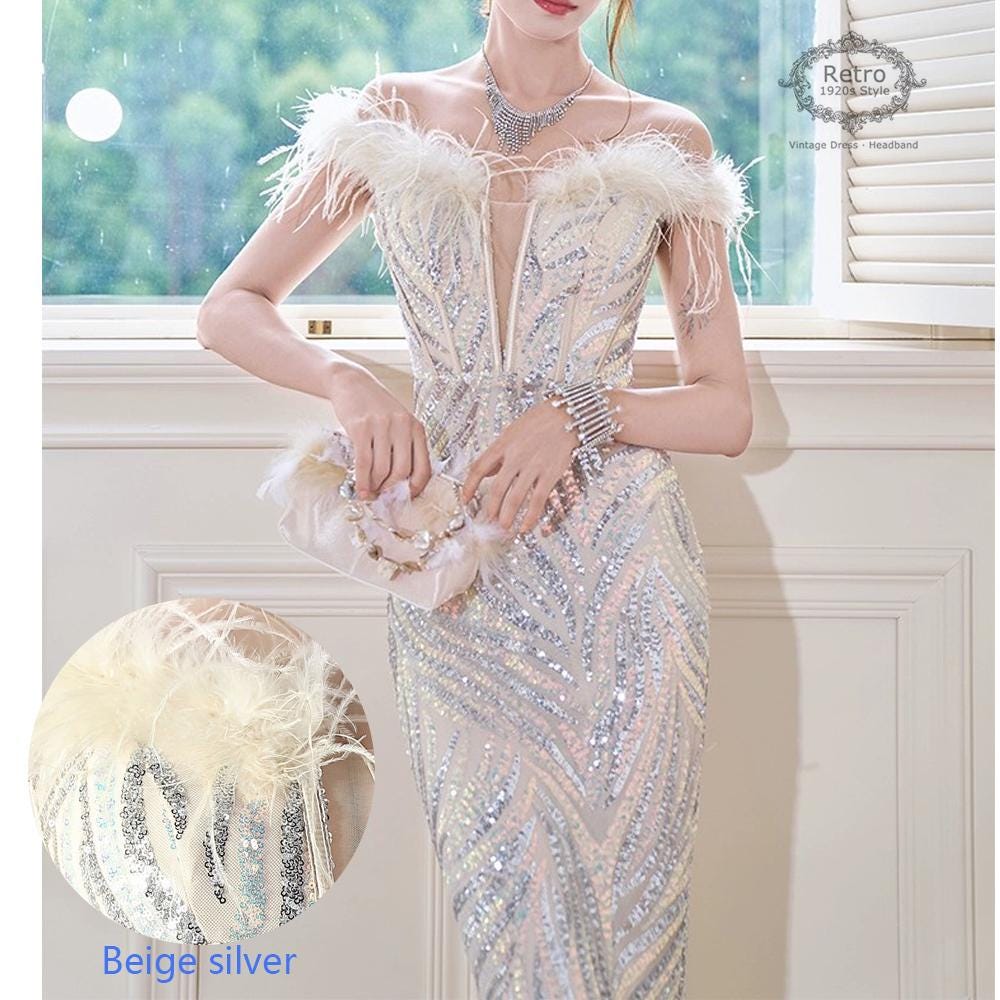 Sequin Mermaid Prom Dress: 1920s Gatsby Evening Gown