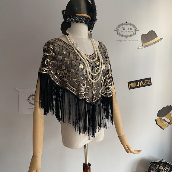 Châle En Perles Années 1920 Pour Femme - Pour Robe De Soirée, Cheongsam, événement élégant