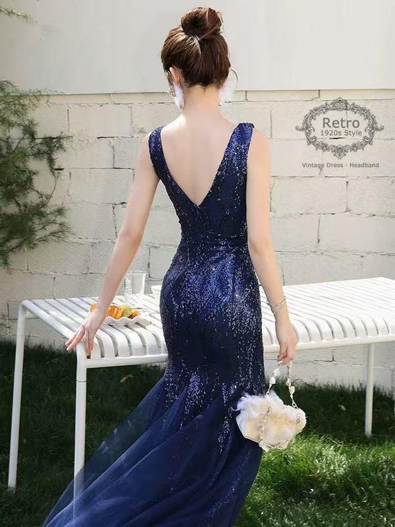 1920s Sequin Gatsby Dress: Mermaid Prom, Wedding, Cocktail Gown 1920s Sequin Gatsby Dress: Mermaid Prom, Wedding, Cocktail Gown