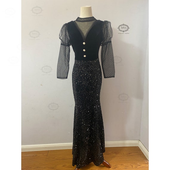 1920s Velvet Gatsby Dress: Art Deco Flapper Wedding