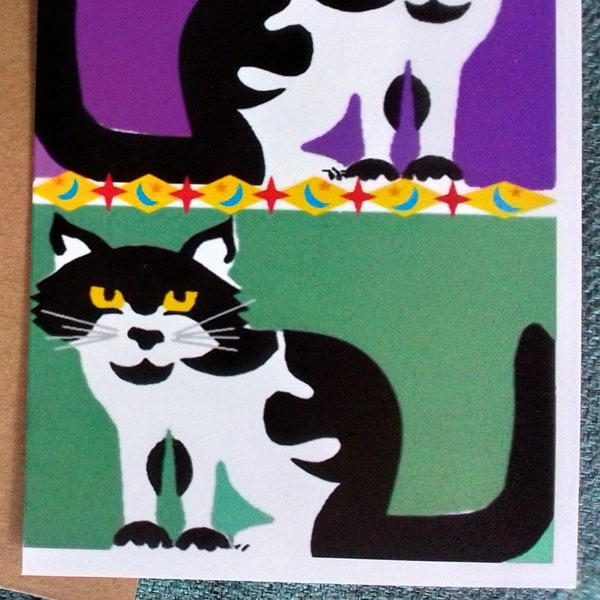 Crazy about cats! Original art card set, Mother's day cards, Birthday cards, whimsical notecards, Cat lover's art cards