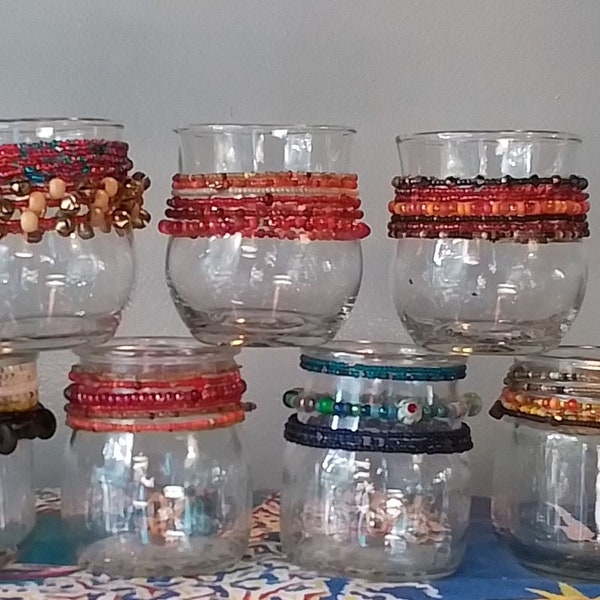 Stash jars, adorable multi-use vessles, knick knack jars, candle holders, mini planter