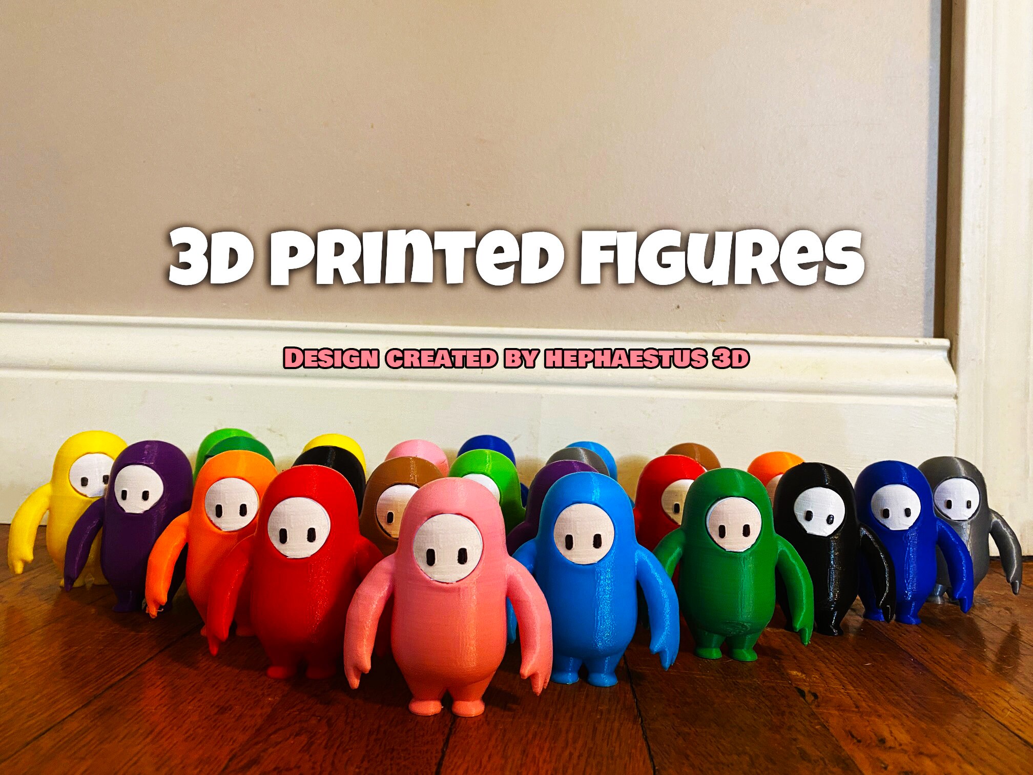 Fall Guy Inspired Bean Men Figures Etsy