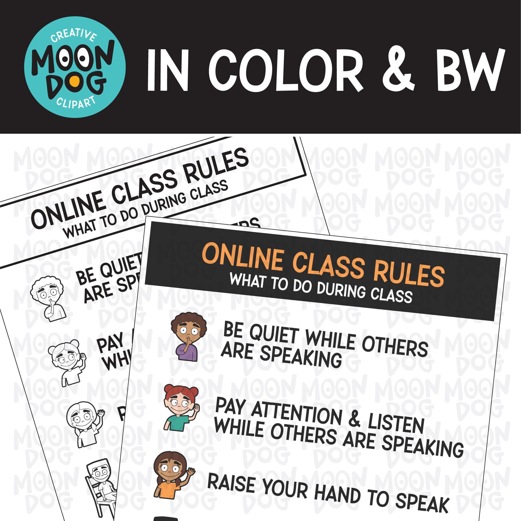 Online Classroom Etiquette Downloadable Poster 2 Zoom Etsy