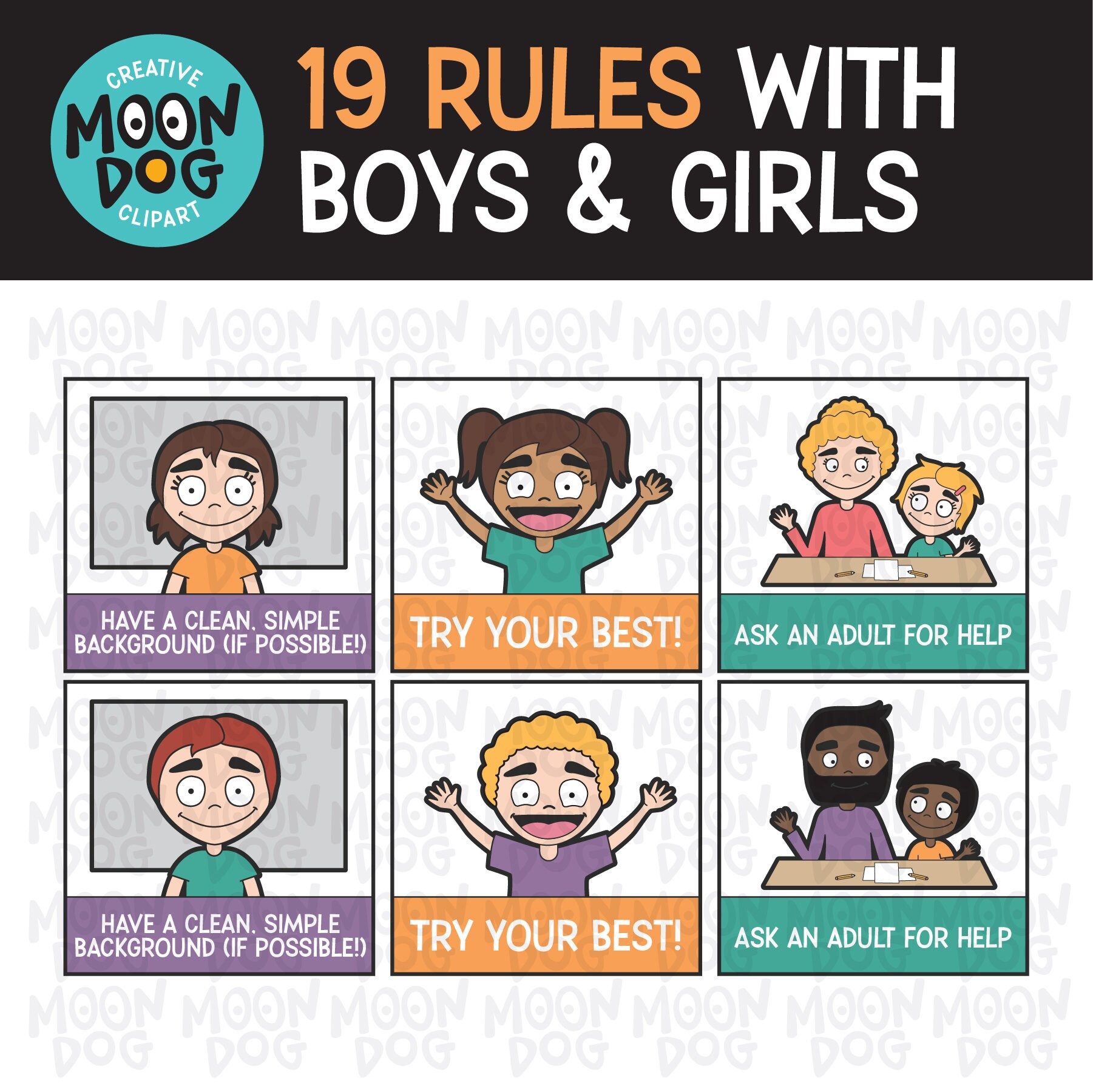 Online Classroom Etiquette CLIPART set 2 Zoom Rules Online Etsy