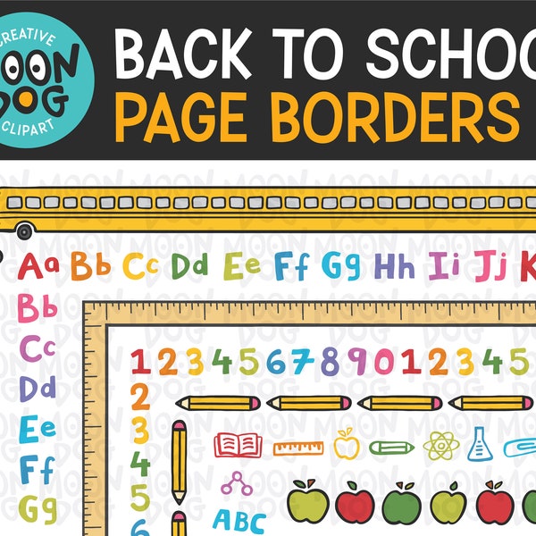 Back To School Borders & Page Dividers Clipart