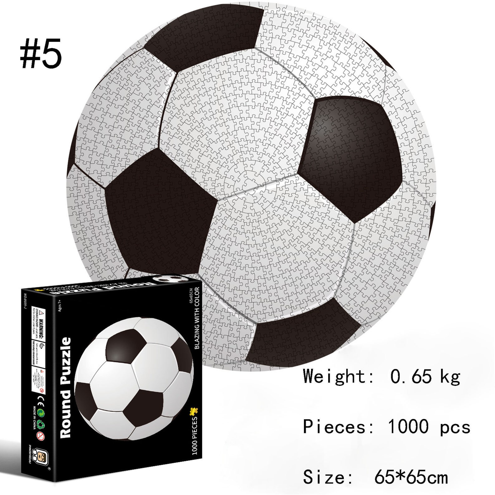 Football Round Puzzle 1000 Pieces Puzzle Jigsaw Puzzle for Etsy