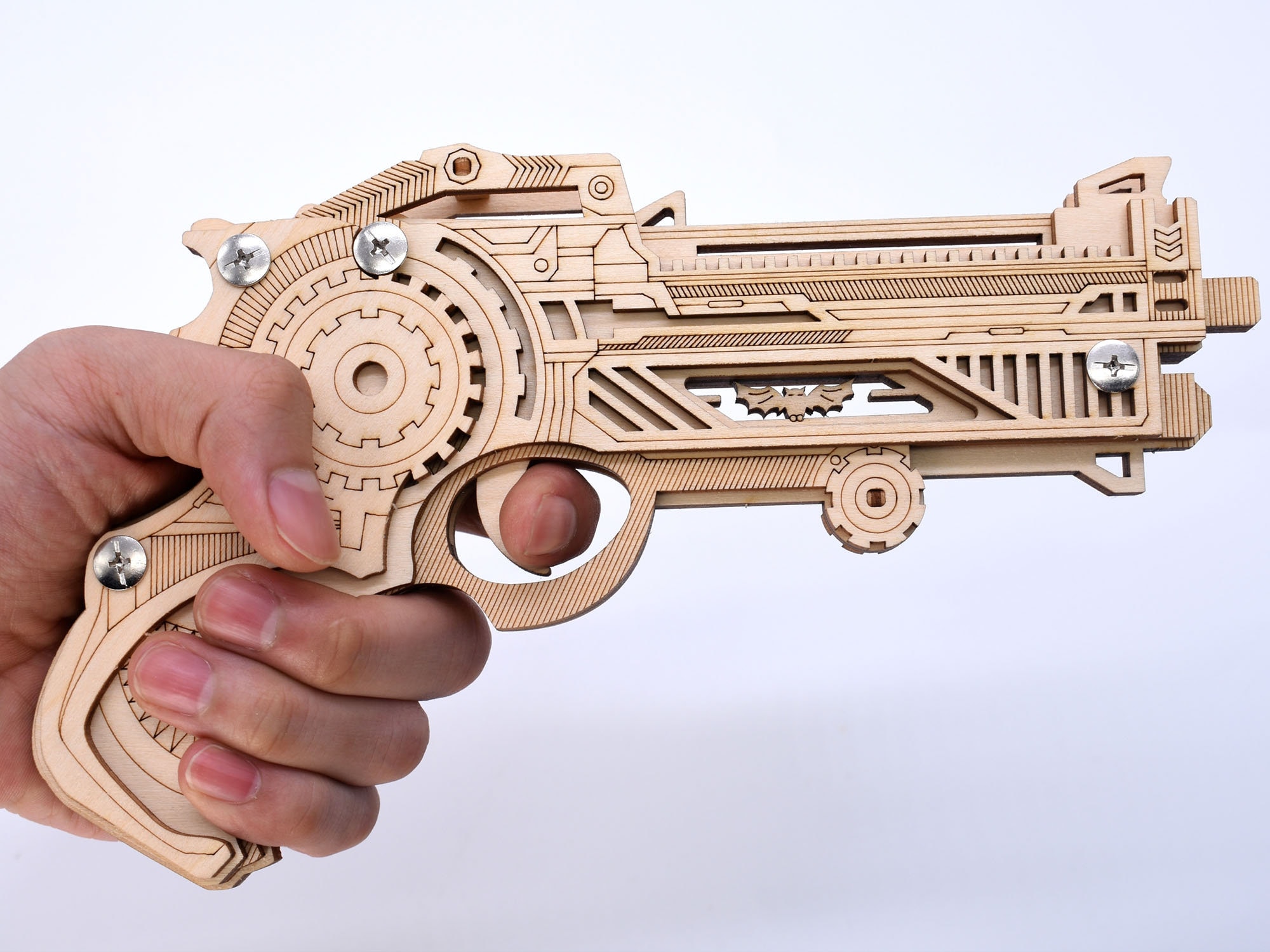 3D Rubber Band Gun Puzzle Wood Toy for Kids Boy's Etsy