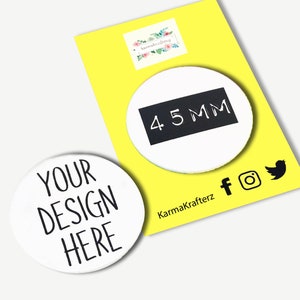 Custom 45mm Badge - COMPLETELY PERSONALISED (Wedding Badge, Celebration Badge, Family Badge)