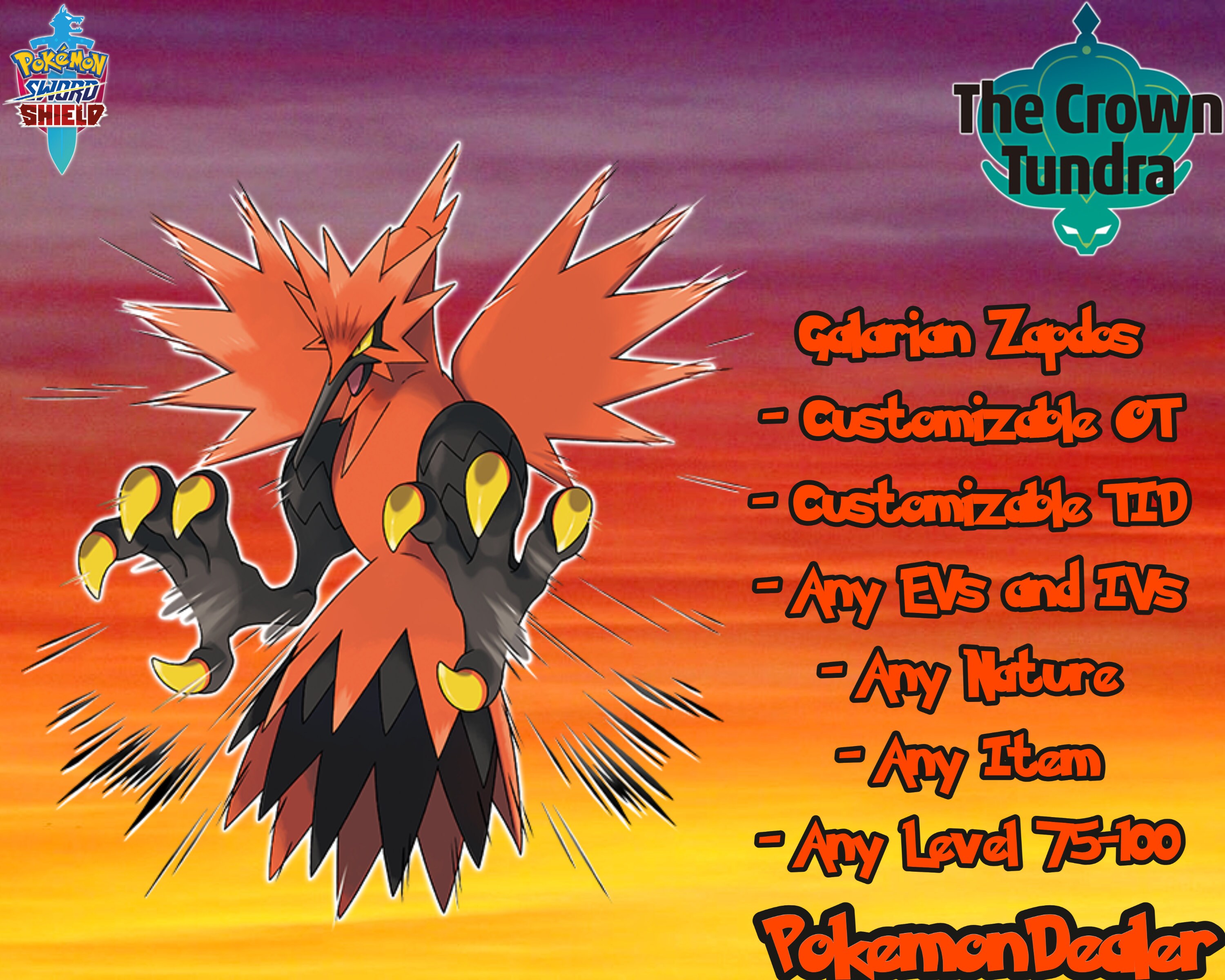 Pokémon Sword & Shield Crown Tundra DLC Galarian Legendary