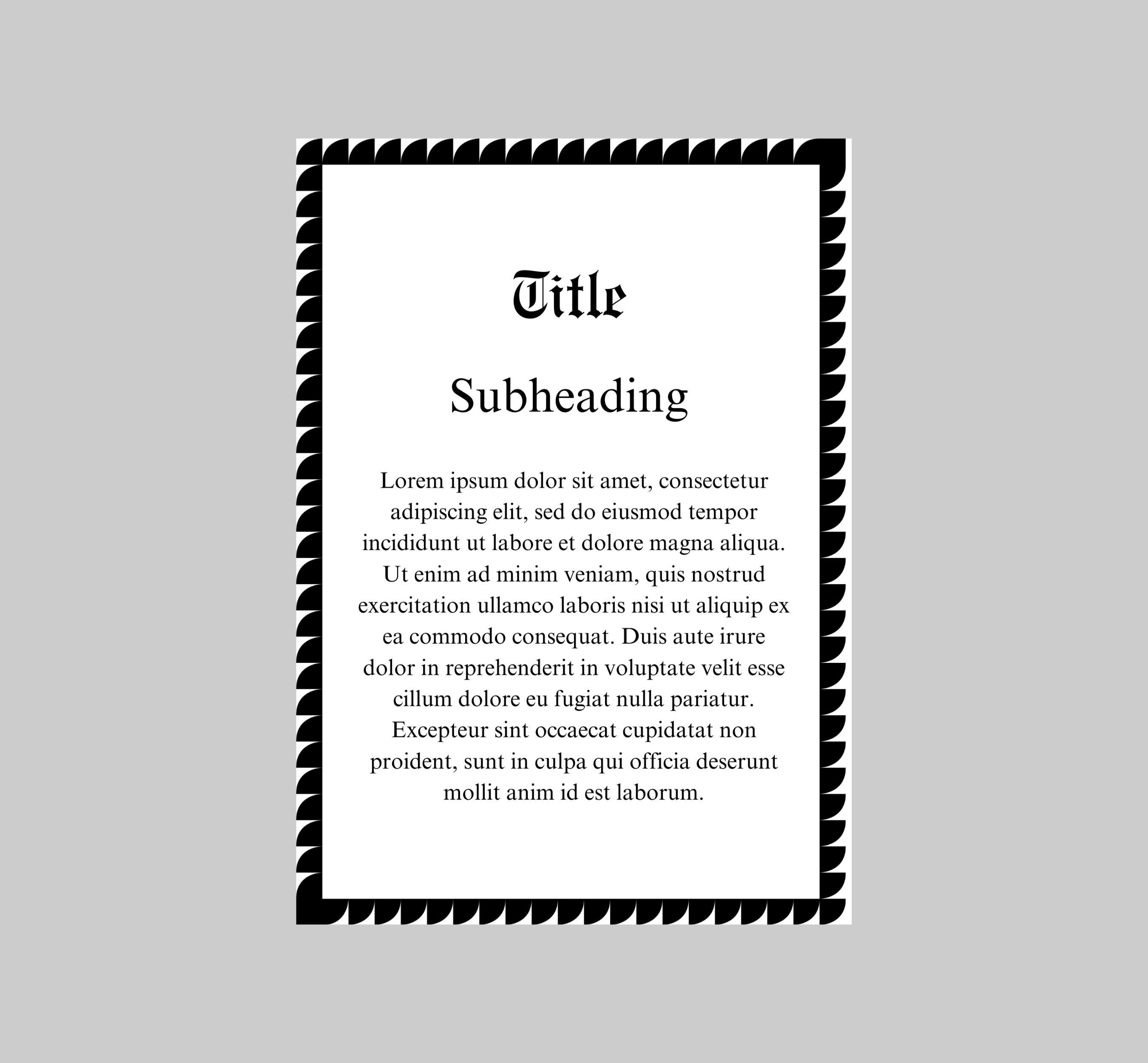 Minimalist A4 Page Border | Sharp and Smooth Triangles | Geometric ...