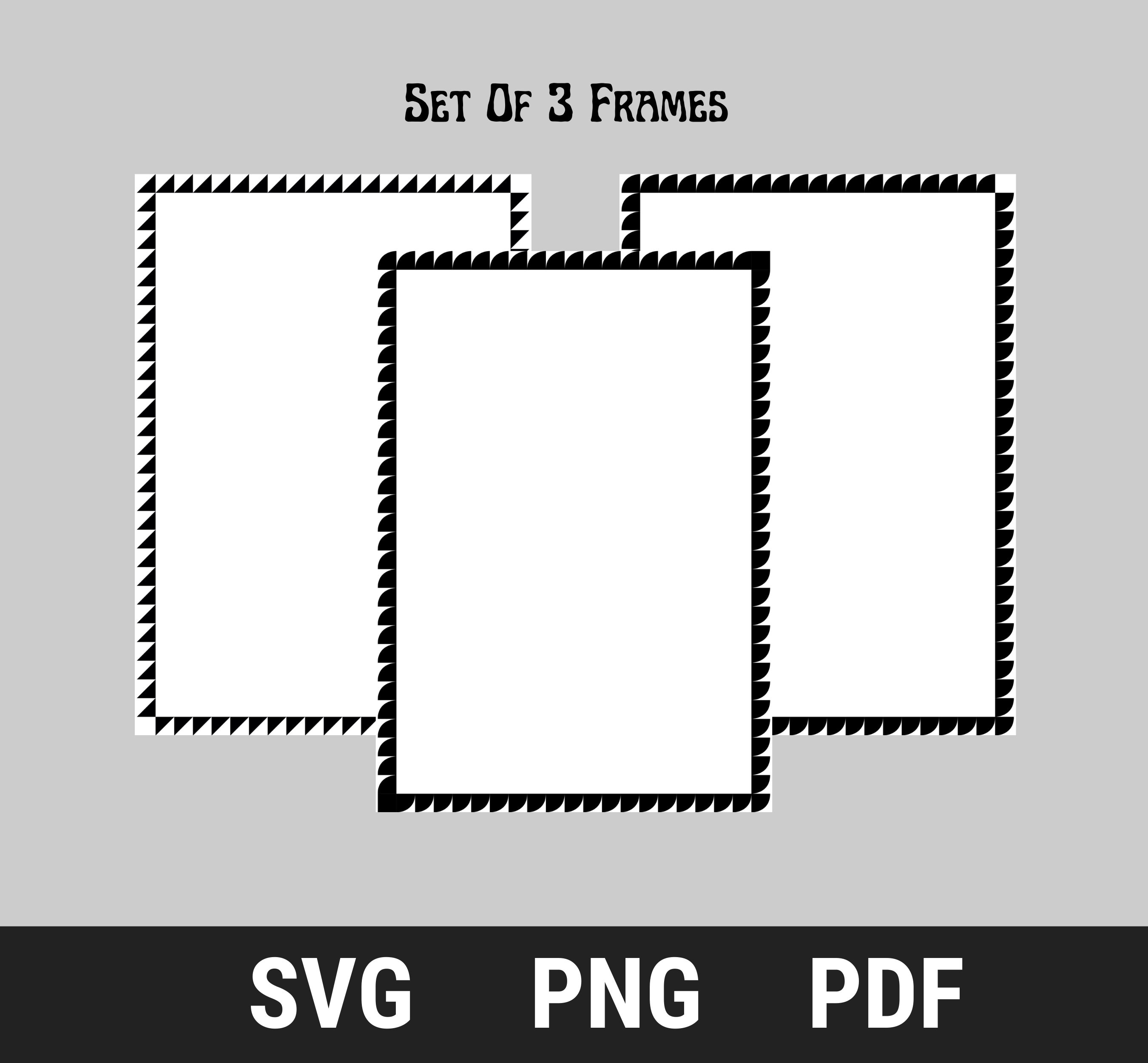 Minimalist A4 Page Border | Sharp and Smooth Triangles | Geometric ...