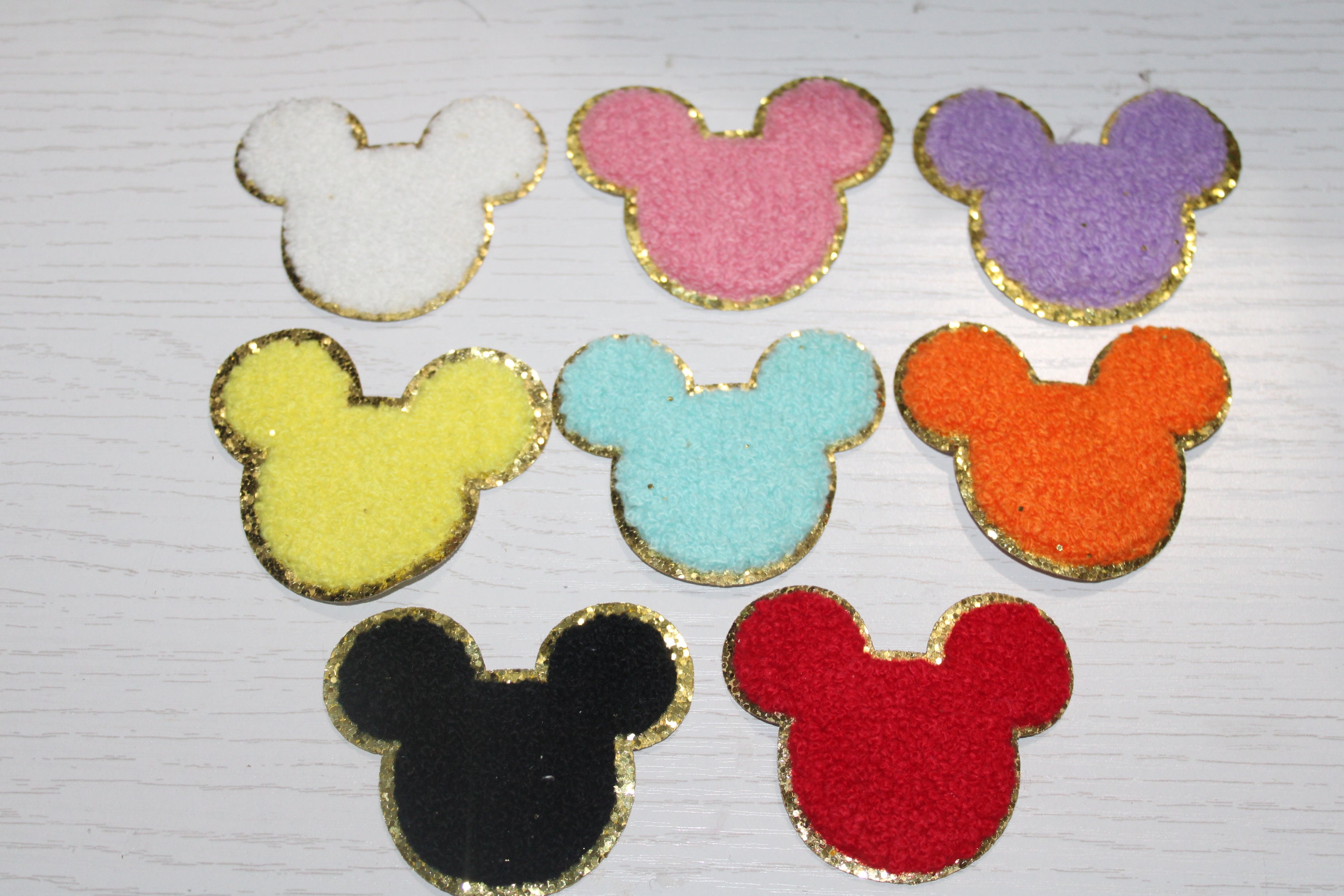  AMORNPHAN 7pcs 7 Colors Chenille Mickey Head, Mouse