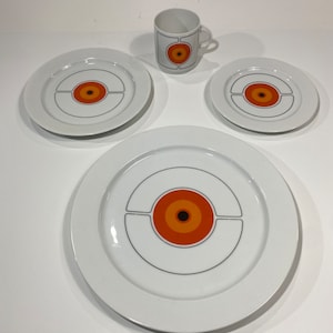 Thomas Rosenthal Germany ECLIPSE Dish Set, 1 Setting, 4 pc. Mid Century, MCM Art
