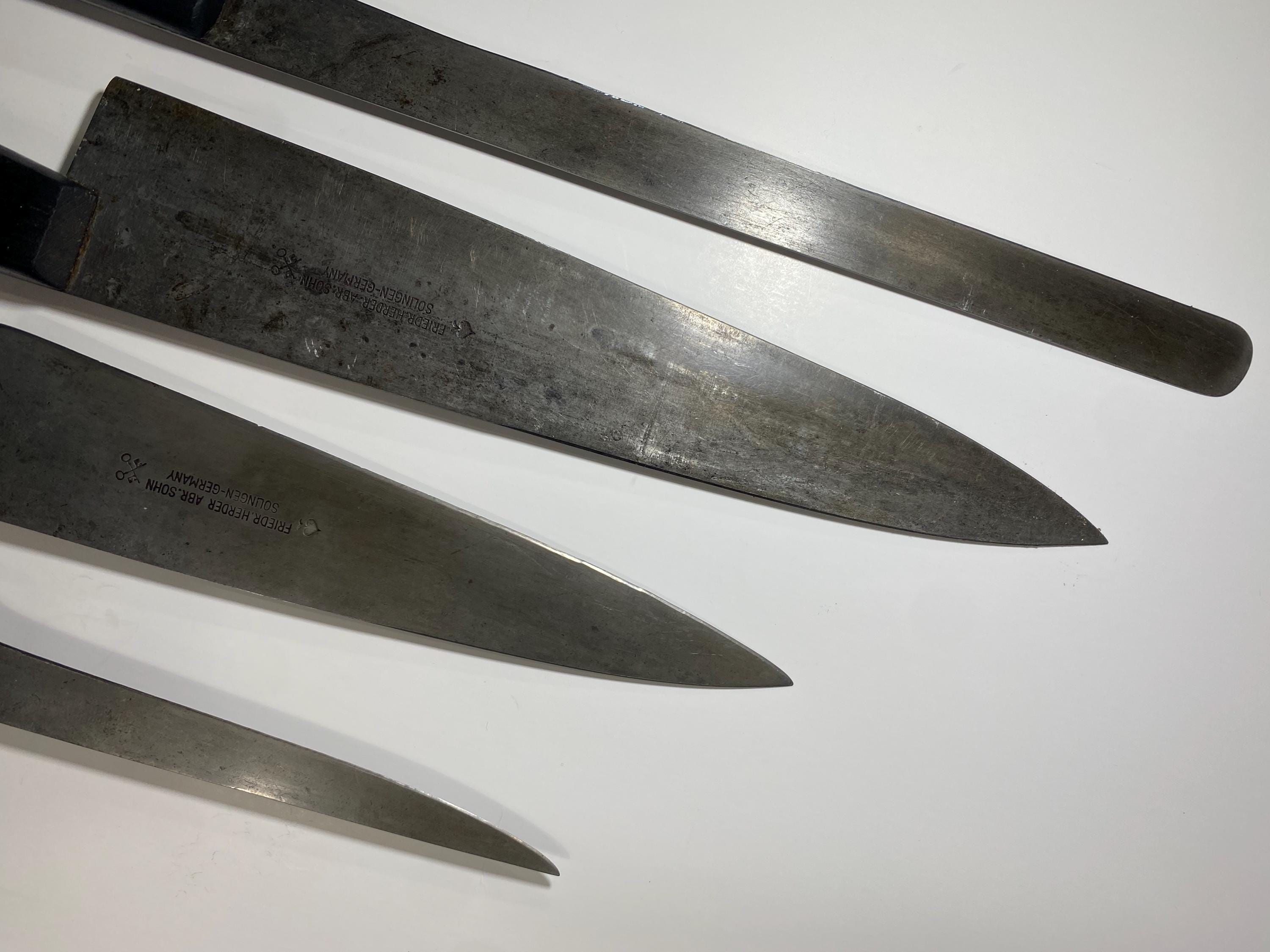 Friedr Herder Abr Sohn Solingen Germany Vintage Kitchen Knife Set
