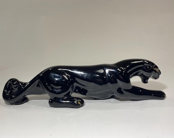 ブラックパンサー 陶器　置物　ミッドセンチュリー　ヴィンテージ 1950's ブラックパンサー プランターオブジェ – SK OLDIES