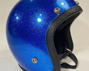 Vintage ARTHUR FULMER Motorcycle Helmet AF20 Green Metal