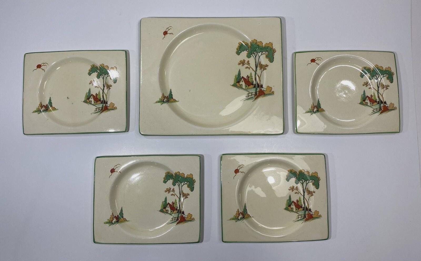 Royal Staffordshire Biarritz Snow White 1930s Rectangular Plate