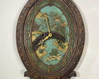 8 DAY Cast Iron VICTORIAN CLOCK with Open Escapement and Beveled