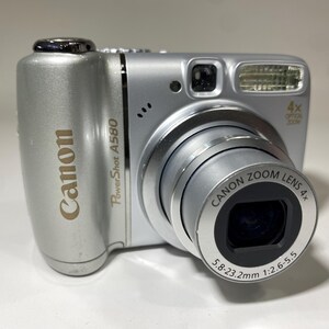 Canon Powershot A580 Digital Camera Bundle With Box Manual Cables