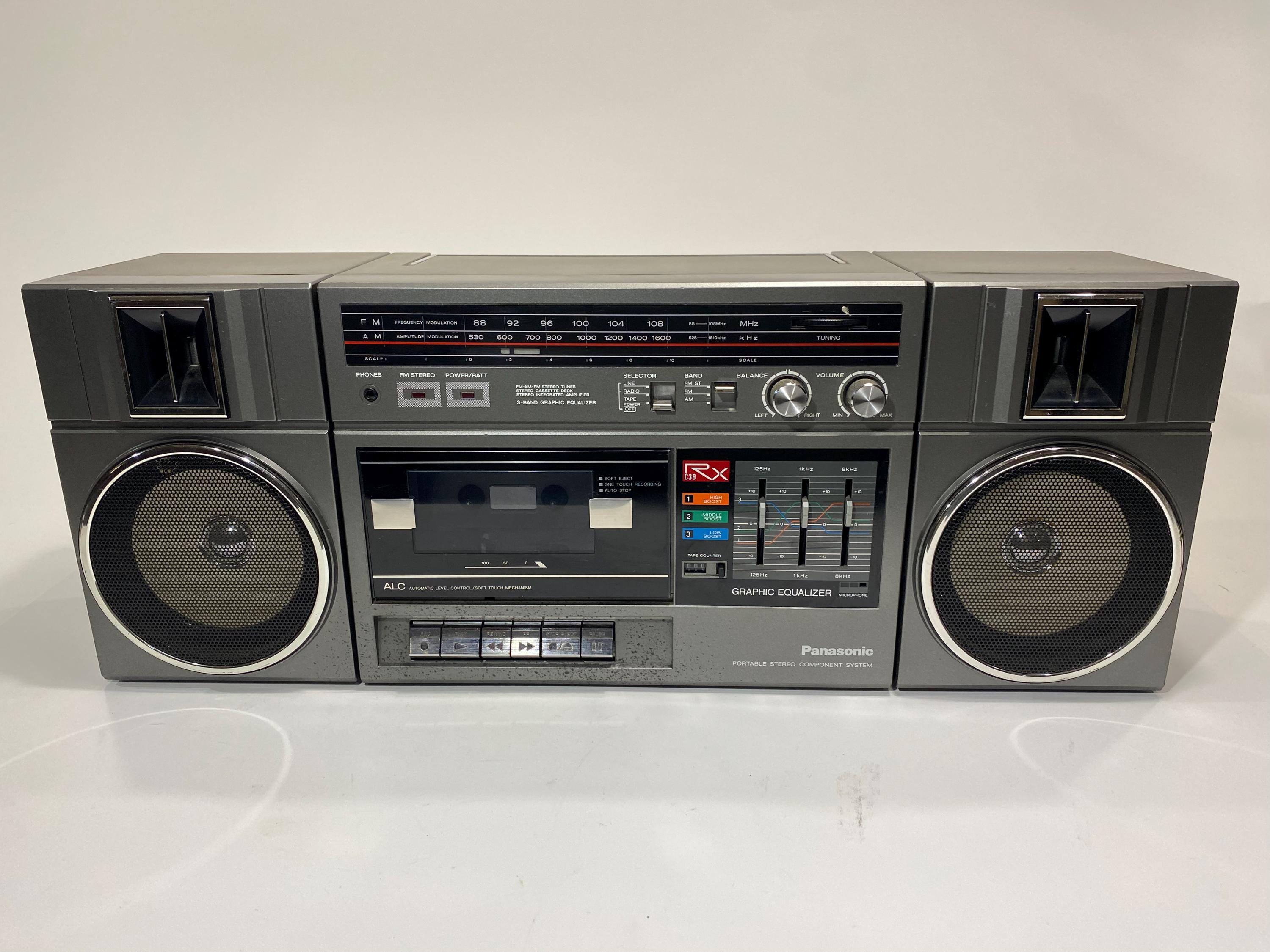 Vintage PANASONIC RX-C39 Portable Stereo 80s Boom Box Am Fm
