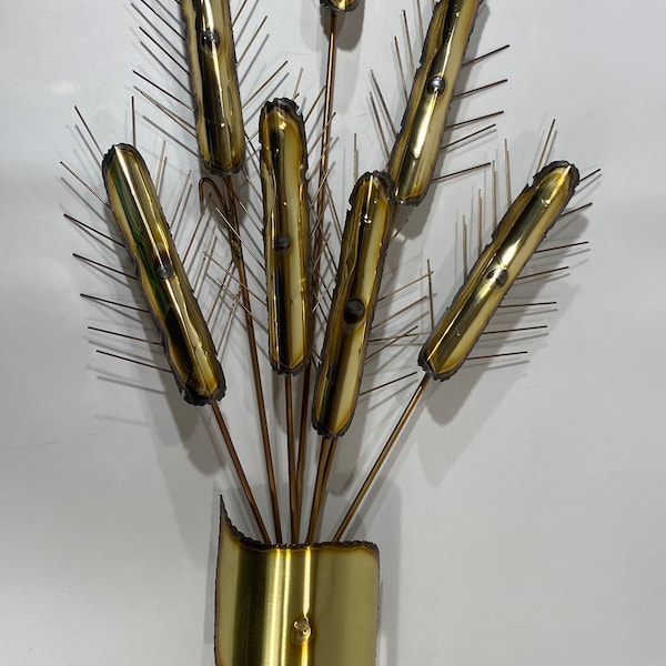 Copper Cat Tails Wall Art Etsy