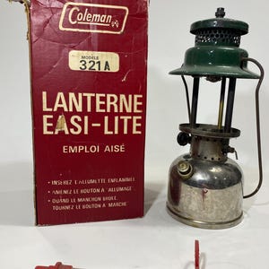 Antike Coleman Laterne 242B Grün & Chrom, 4/49 Datum, Fehlendes Glas