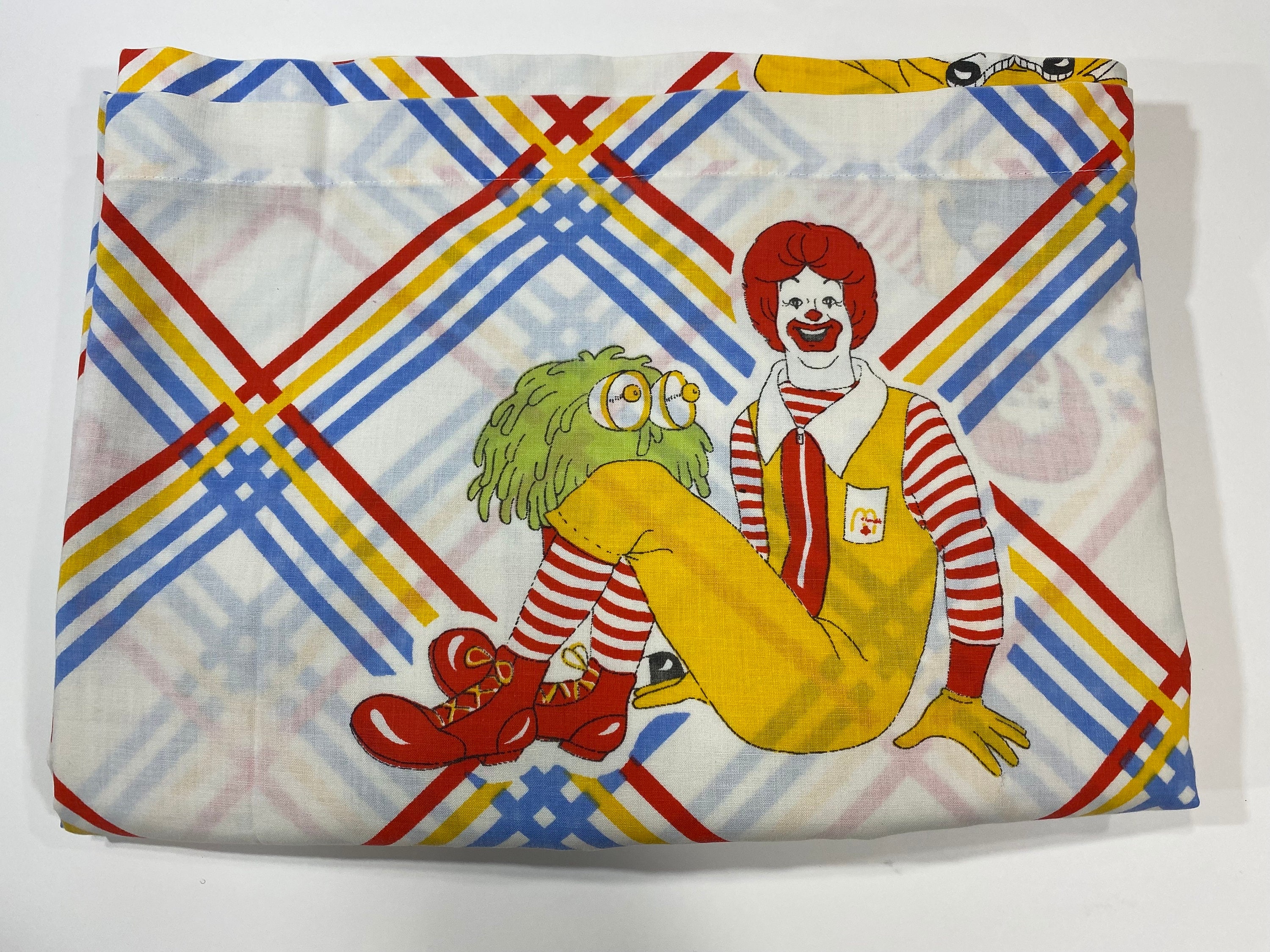 VTG Mcdonald's Bedding Twin Flat & Fitter Sheets Bedding Fry Guy