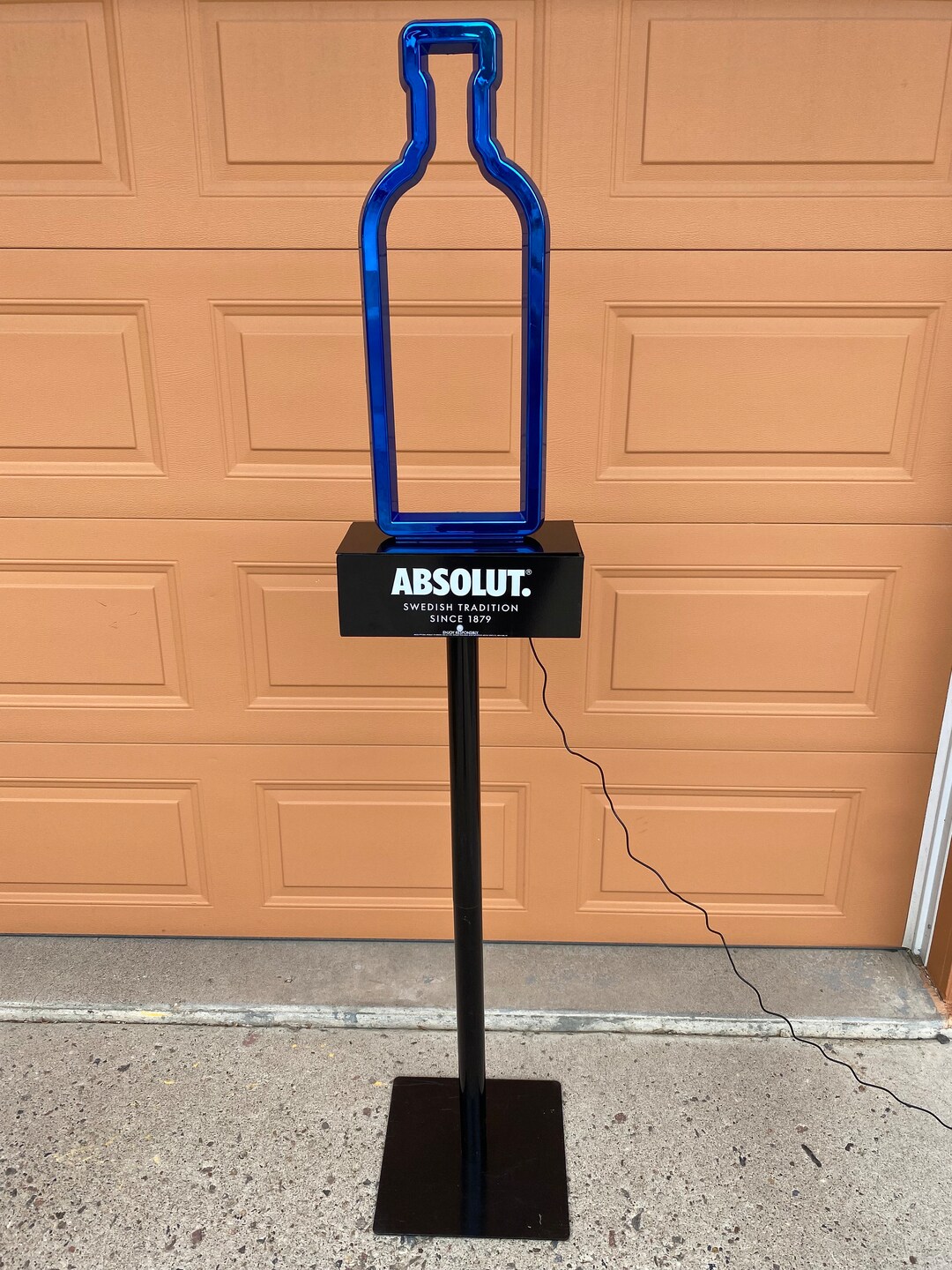 【非売品バー用品】ABSOLUTE VODKA ライトスタンド Absolut Vodka Sign Light up Advertising, Bar, Motion Sensor Stand