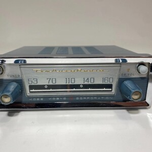 May include: A vintage Ten Auto Radio by Kobe Kogyo Corporation featuring a blue faceplate with a chrome frame, two blue control knobs, a central tuning dial with frequency numbers 53 to 160, and a small white button on the right side.