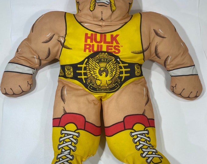 Hulk Hogan Rules WWF Wrestling Buddies Pillow 24 Stuffed Toy Plush VTG
