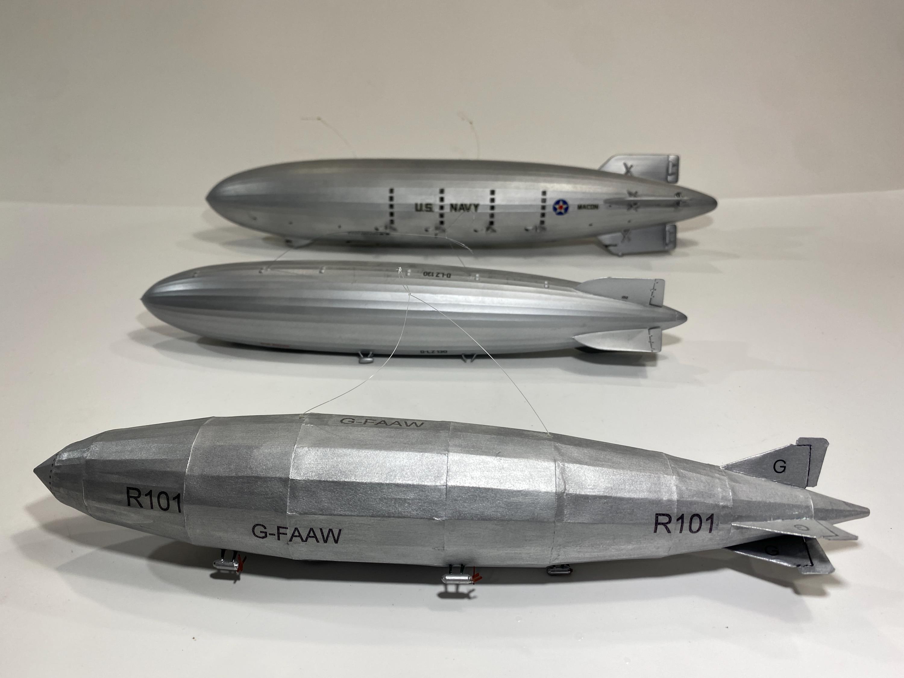 Vintage Prebuilt Airship Model Set Zeppelin Blimp Display Models Parts ...