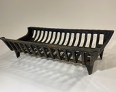 Refurbished Antique Primitive Cast Iron Fireplace Insert Grate Log Wood Holder